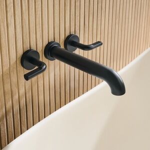 BRIZO LITZE Two-Handle Wall Mount Tub Filler includes handels and rough in